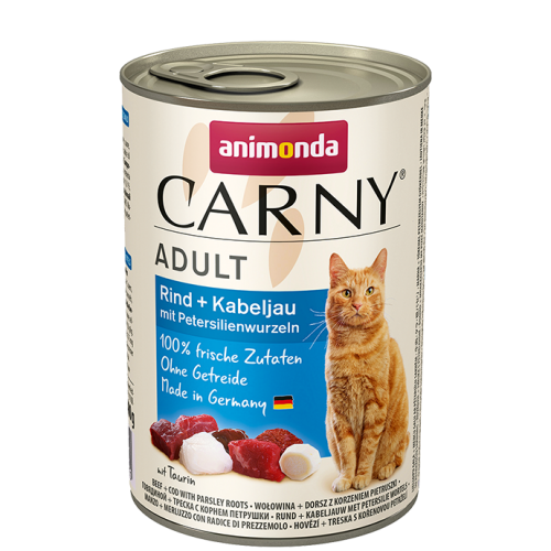 ANIMONDA for cats Carny Adult with beef + codfish with parsley roots 0.4gr