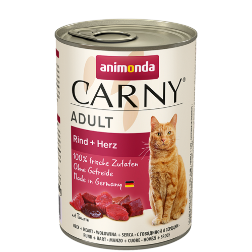 ANIMONDA kaķiem Carny Adult liellopu gaļa+sirds /beef + heart/