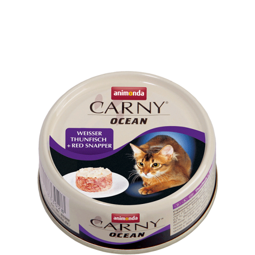 ANIMONDA kaķiem Carny Ocean Adult Tuncis + Sarkanais plaudis /with white Tuna + red Snapper 80gr/