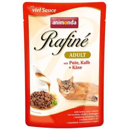 ANIMONDA for cats Rafiné with sauce Adult with turkey, veal + cheese 100 gr