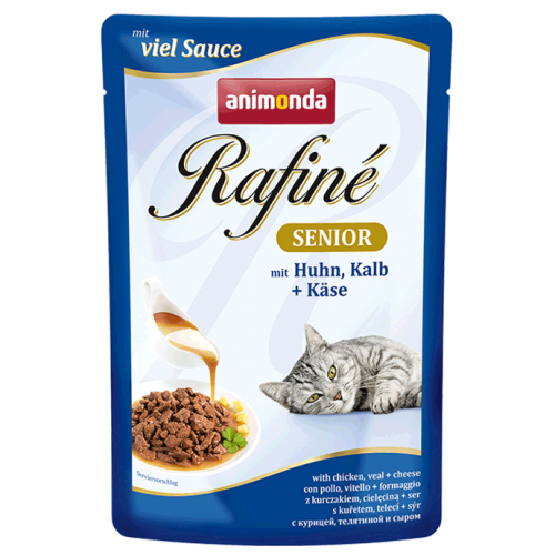 ANIMONDA for cats Rafiné with sauce Senior with chicken, veal + cheese 100 gr