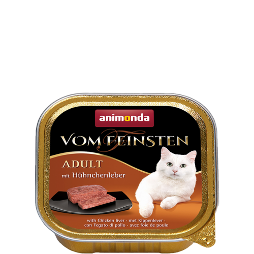 ANIMONDA для кошек Vom Feinsten Adult with chicken liver 100 gr
